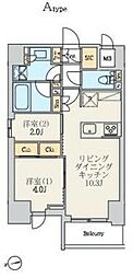 クレストコート北千住レジデンス 2LDKの間取図画像