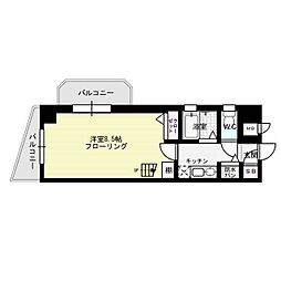 パークコート太宰府 1Kの間取図画像