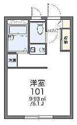 レオパレスルミエール藍 1Kの間取図画像