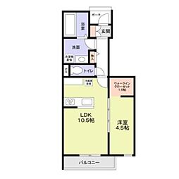 Juste Paix Sato 1LDKの間取図画像