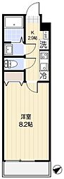 エクセラン東浦和 1Kの間取図画像