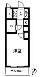 TOP下赤塚2 ワンルームの間取図画像