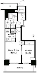 キャナルスクウェア豊洲 1LDKの間取図画像