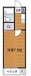 ヒルトップハイツ 1Kの間取図画像