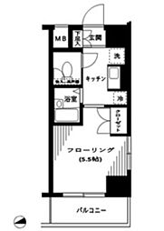 ソアブール高田馬場 1Kの間取図画像