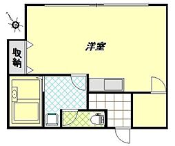 トーシンコーポマツバラ ワンルームの間取図画像