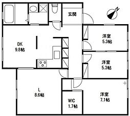 エルムコートC棟 3LDKの間取図画像
