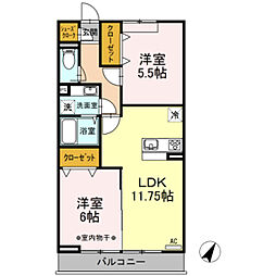 ビオレータ 2LDKの間取図画像