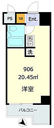 グランドハイツ八丁堀 ワンルームの間取図画像