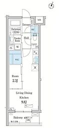 デュオフラッツ大宮 1LDKの間取図画像