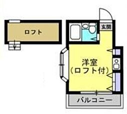 ハイム高島平 ワンルームの間取図画像