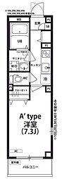 リブリ-Okubo 1Kの間取図画像