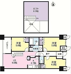 スルバリエ梶ヶ谷 3LDKの間取図画像