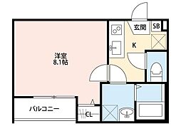 PASSION 1Kの間取図画像