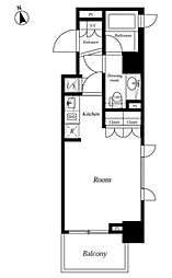 セントラル銀座 1Kの間取図画像