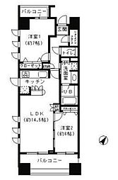 ParkCube日本橋水天宮 2LDKの間取図画像