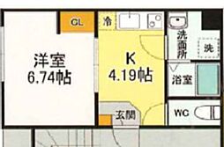 T-Plaza東池袋 1DKの間取図画像