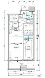 パークタワー勝どきサウス 1LDKの間取図画像