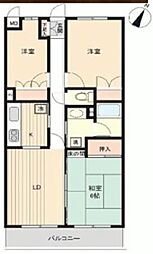 むさし野第11ダイヤモンドマンション 3LDKの間取図画像
