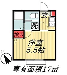 ヴランドール西船 1Kの間取図画像