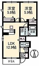 シャーメゾンさぬき　Ｂ棟 B102 ｜ 香川県さぬき市造田是弘20-2（賃貸アパート2LDK・1階・54.61㎡） その2