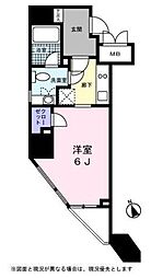 レジディア高輪桂坂 ワンルームの間取図画像