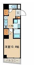 ボナール縁 1Kの間取図画像