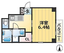 RESIDENCE六甲道 1Kの間取図画像