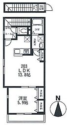 シャルール 1LDKの間取図画像
