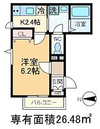 Ｑｕａｌｉａ 東十条 4階1Kの間取り