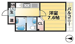 ヴィアノ大谷町 1Kの間取図画像
