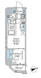 PrimeBliss東中野駅前 1DKの間取図画像