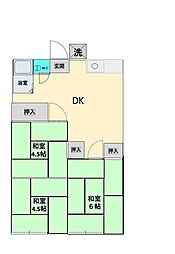 ハイツ泉 3DKの間取図画像