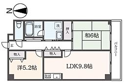 グレイス詩香 2LDKの間取図画像