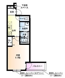 JR片町線(学研都市線) 徳庵駅 徒歩6分の賃貸アパート 1階1Kの間取り