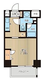 レジディア新横浜 1Kの間取図画像