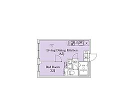 TASUKI RICHESSE SENKAWA 1LDKの間取図画像