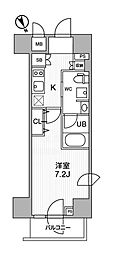 STAGEFIRST浅草橋2 1Kの間取図画像