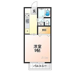 メゾンアクシス 1Kの間取図画像