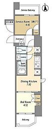 WELLSQUARE西蒲田 1SDKの間取図画像