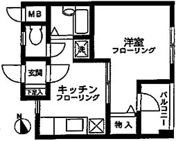 プロミネンス・西山・13 2Kの間取図画像