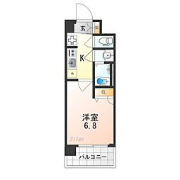 JR東海道・山陽本線 西大路駅 徒歩7分の賃貸マンション 7階1Kの間取り