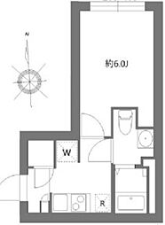 シティウォーク品川中延 1Kの間取図画像