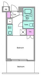 レジディア川崎 ワンルームの間取図画像