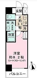 N-stageサガミノ 1Kの間取図画像