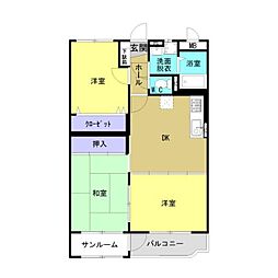 メゾン・グランデ 1階3DKの間取り