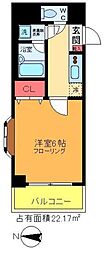 ヴェルデムーロ 1Kの間取図画像