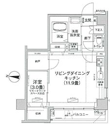 アイルプレミアム押上ノルド 1LDKの間取図画像