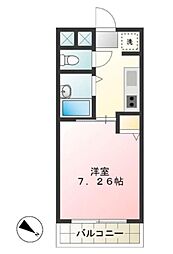 ハイポイント竹ノ塚 1Kの間取図画像