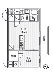 Alivis志村三丁目 1LDKの間取図画像